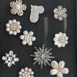 Ingunn CZ & Parel Madeliefje Knoopbedekking 14mm Verguld