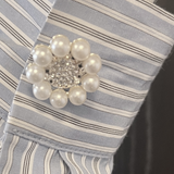 Ingunn Flower Pearl Button Cover 14mm Gold Plating