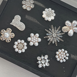 Ingunn Pearl Daisy Button Cover 14mm Gold Plating