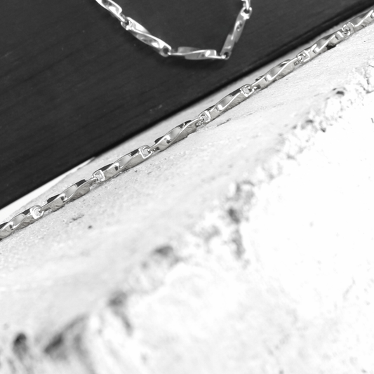 Passion Waterproof Organic Link Bracelet Silver Plating I Dansk Copenhagen