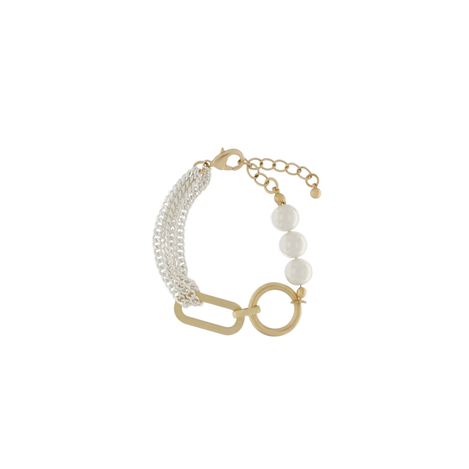 Audrey Oval Pearl Ring Bracelet Mix of 2 Tones I Dansk Copenhagen