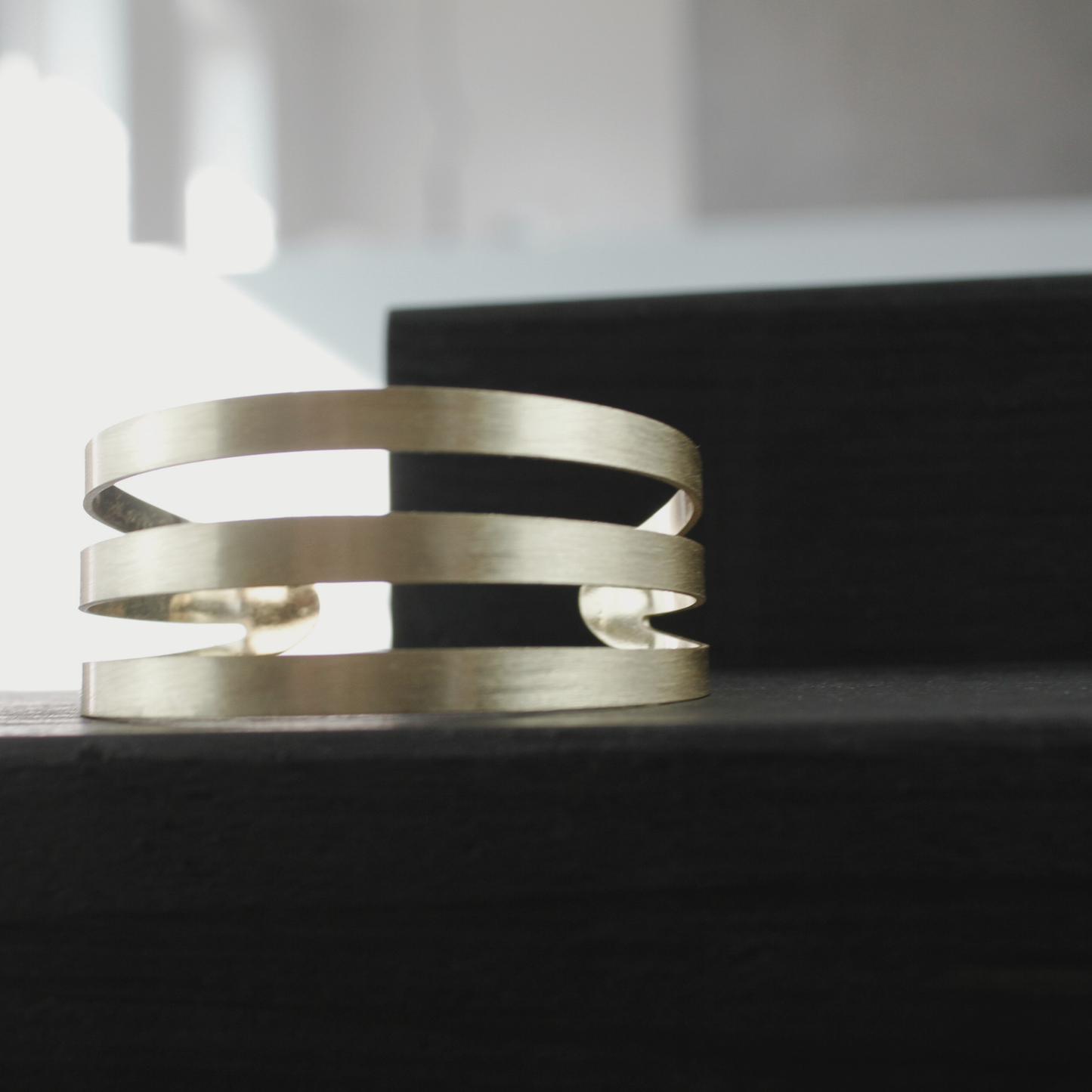 Theia 3 Rows Statement Cuff Bracelet Gold Plating I Dansk Copenhagen