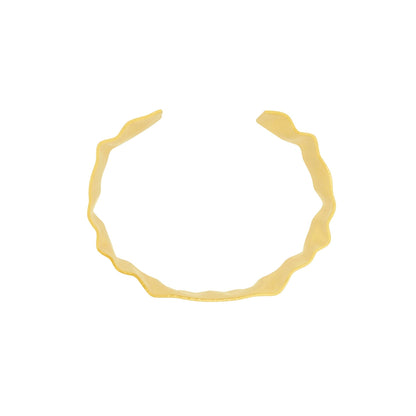 Alaya Statement Wave Cuff Bracelet Gold Plating I Dansk Copenhagen