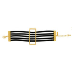 Alaya Open Square Bracelet Gold Plating -DNSK Copenhagen