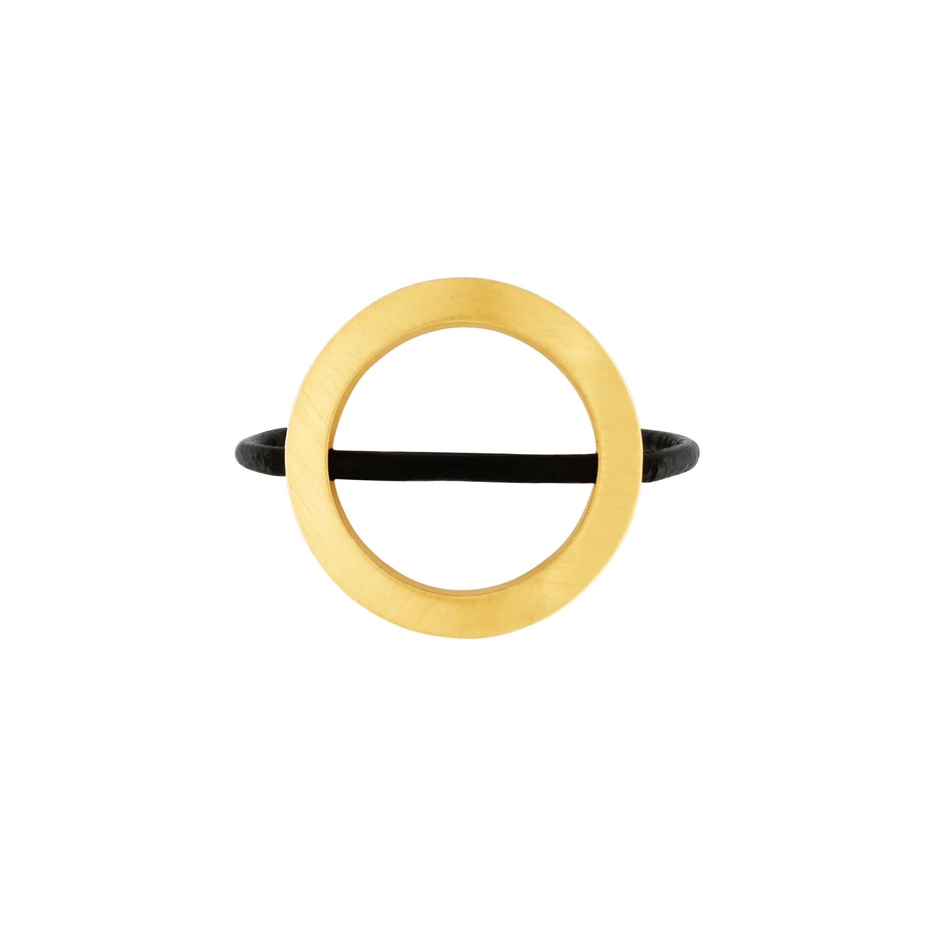 Nostalgia Mega Ring Leather Bracelet Gold PlatingDNSK Copenhagen