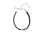 Audrey Dot Leather Bracelet Silver Plating -DNSK Copenhagen
