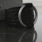 Anastazia IN:STORE Mega Ring Leather Bracelet Silver Plating -DNSK Copenhagen