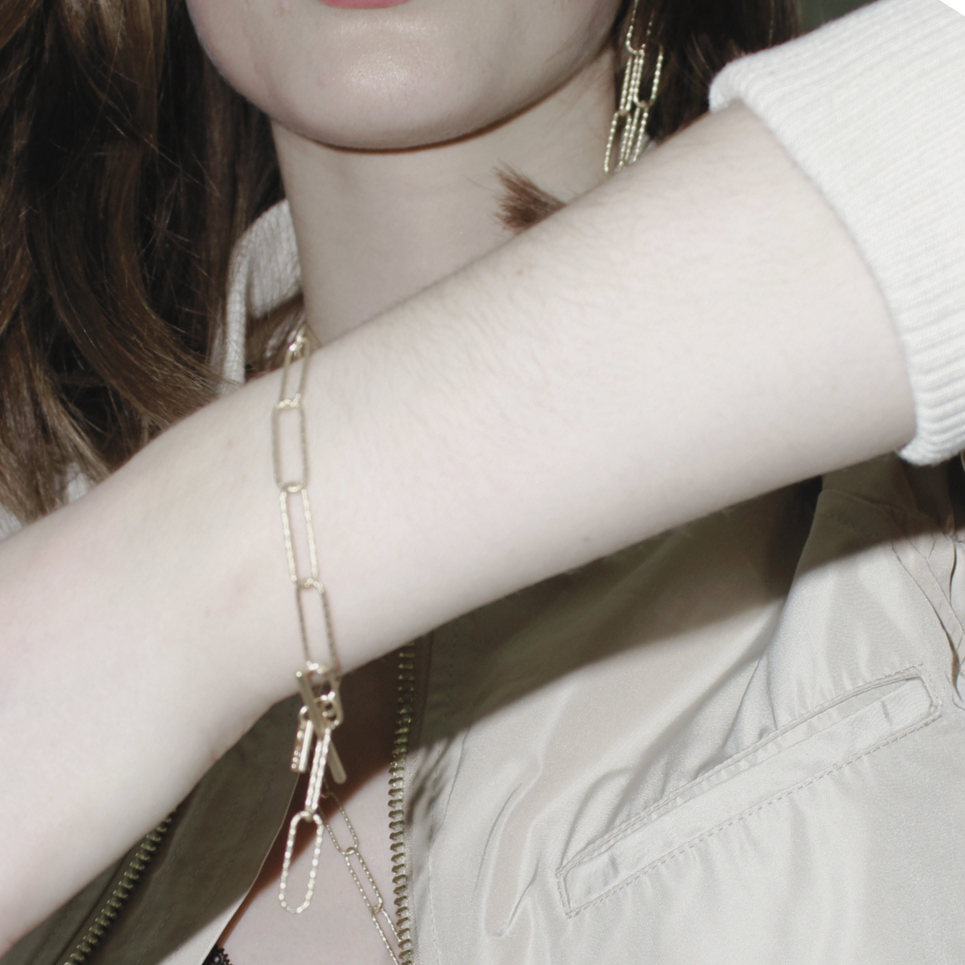 Tempeste IN:STORE T-bar Paperclip Bracelet Silver Plating, DNSK Copenhagen