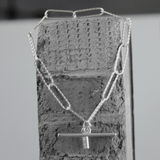 Tempeste IN:STORE T-bar Paperclip armbånd Sølvbelagt