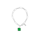 Audrey IN:STORE Bracelet Emeraude Plaqué Argent