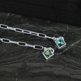 Audrey IN:STORE Bracelet Emeraude Plaqué Argent
