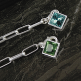Audrey IN:STORE Bracelet Emeraude Plaqué Argent