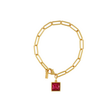 Audrey IN:STORE Pulsera fucsia baño de oro