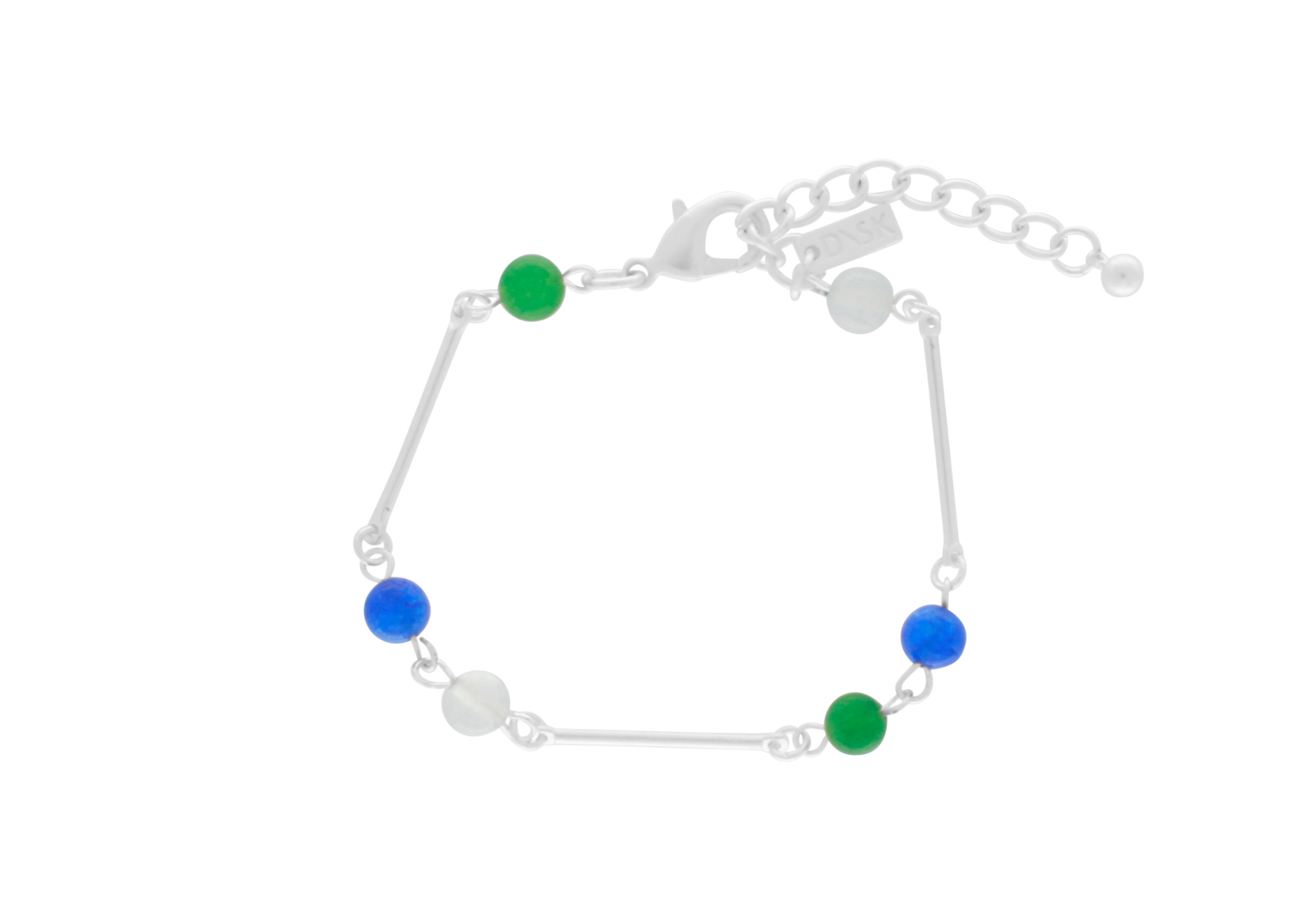 Audrey IN:STORE Blueish Chain Bracelet Silver Plating, DNSK Copenhagen
