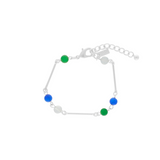Audrey IN:STORE Bracelet Chaîne Bleuâtre Plaqué Argent