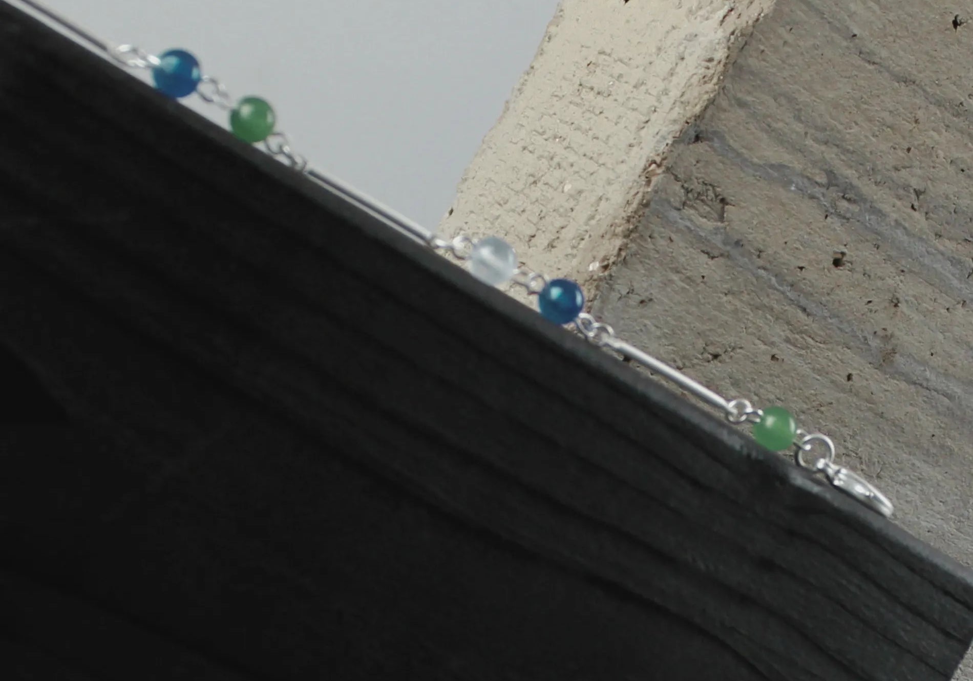 Audrey IN:STORE Blueish Chain Bracelet Silver Plating, DNSK Copenhagen