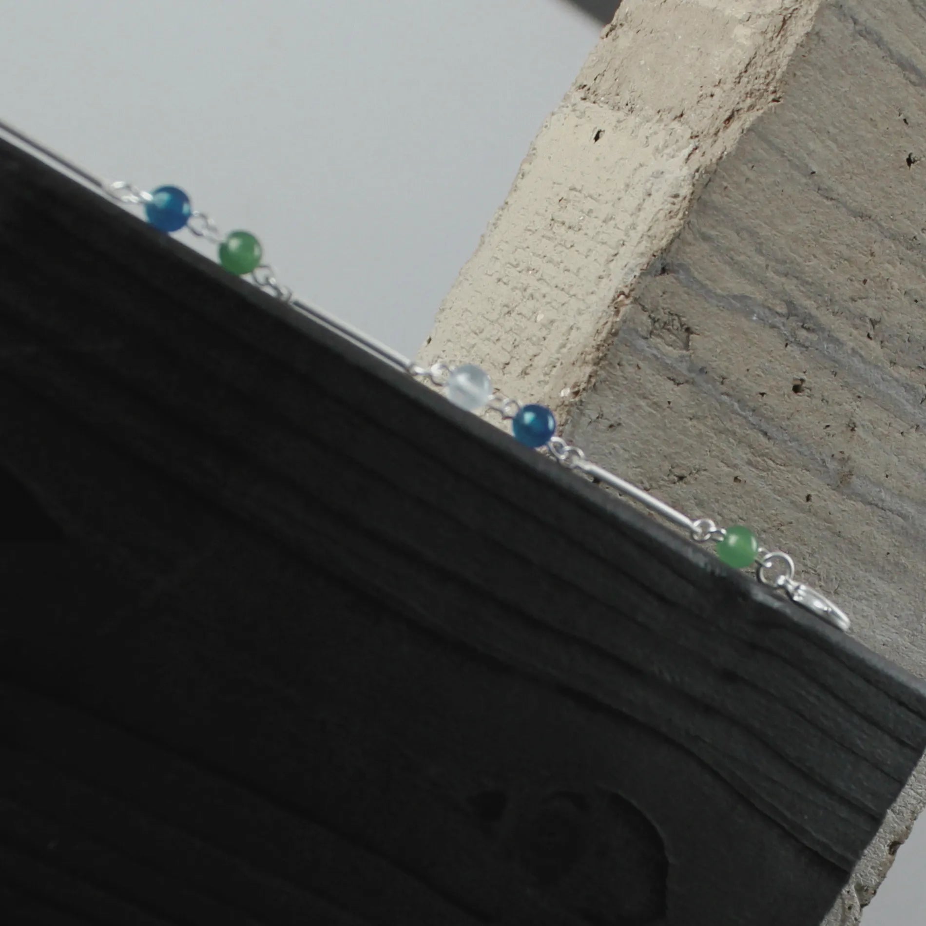 Audrey IN:STORE Blueish Chain Bracelet Silver Plating, DNSK Copenhagen