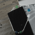 Audrey IN:STORE Blueish Chain Bracelet Silver Plating -DNSK Copenhagen