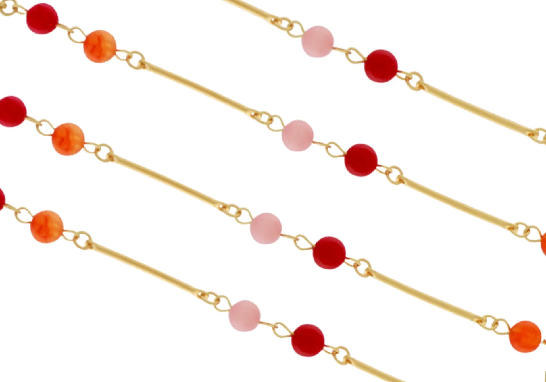 Audrey IN:STORE Roze ketting armband verguld, DNSK Kopenhagen