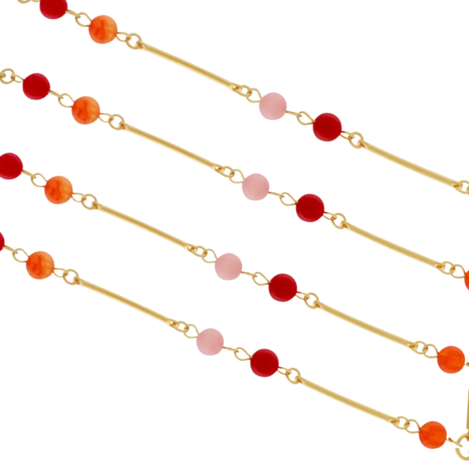 Audrey IN:STORE Pinkish Chain Bracelet Gold Plating, DNSK Copenhagen