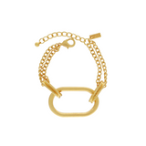 Tula IN:STORE Korte dikke ovale ring armband verguld