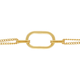 Tula IN:STORE Korte dikke ovale ring armband verguld