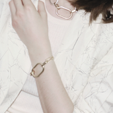 Tula IN:STORE Korte dikke ovale ring armband verguld