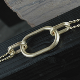 Tula IN:STORE Korte dikke ovale ring armband verguld