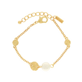 Audrey IN:STORE Bracciale corto a punti e perle Placcatura oro