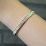 Joy Waterproof Bangle CZ White 18K Gold Plating -DNSK Copenhagen
