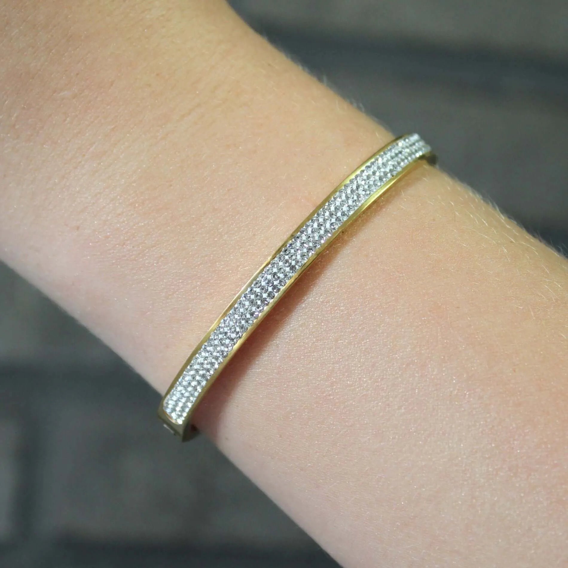 Joy Waterproof Bangle CZ White 18K Gold Plating - DANSK Copenhagen