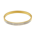 Joy Waterproof Bangle CZ White 18K Gold Plating -DNSK Copenhagen