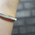 Joy Waterproof Bangle CZ White 18K Gold Plating -DNSK Copenhagen