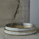 Joy Waterproof Bangle CZ White Shiny -DNSK Copenhagen