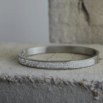 Joy Waterproof Bangle CZ White Shiny -DNSK Copenhagen