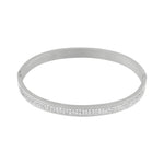 Joy Waterproof Bangle CZ White Shiny -DNSK Copenhagen