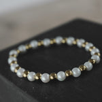 Joy Waterproof Elastic Pearl Mix Bracelet 18K Gold Plating -DNSK Copenhagen