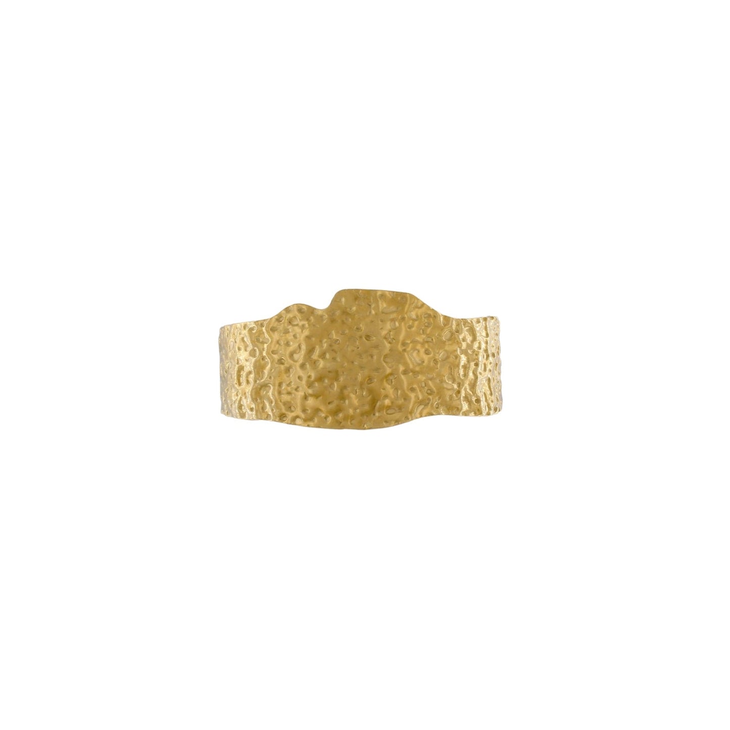 Courage Waterproof Irregular Statement Cuff Bracelet 18K Gold Plating