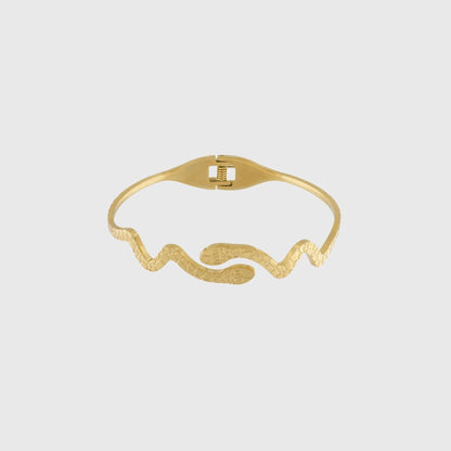 Harmony Waterproof Snake Bangle Bracelet 18K Gold Plating