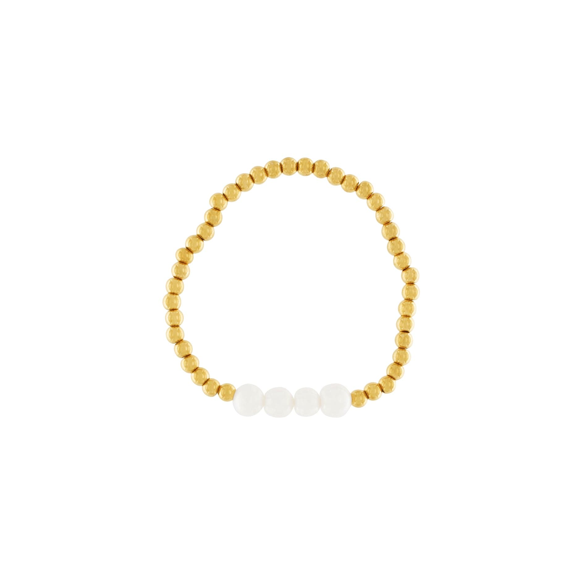 Joy Waterproof Elastic Pearl & Ball Bracelet 18K Gold Plating I Dansk Copenhagen