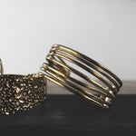 Courage Waterproof String Statement Cuff Bracelet 18K Gold Plating -DNSK Copenhagen