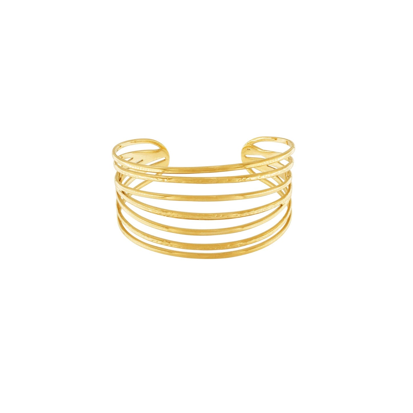 Courage Waterproof String Statement Cuff Bracelet 18K Gold Plating