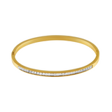 Joy Waterproof CZ sottile Bangle Placcatura in oro 18 carati