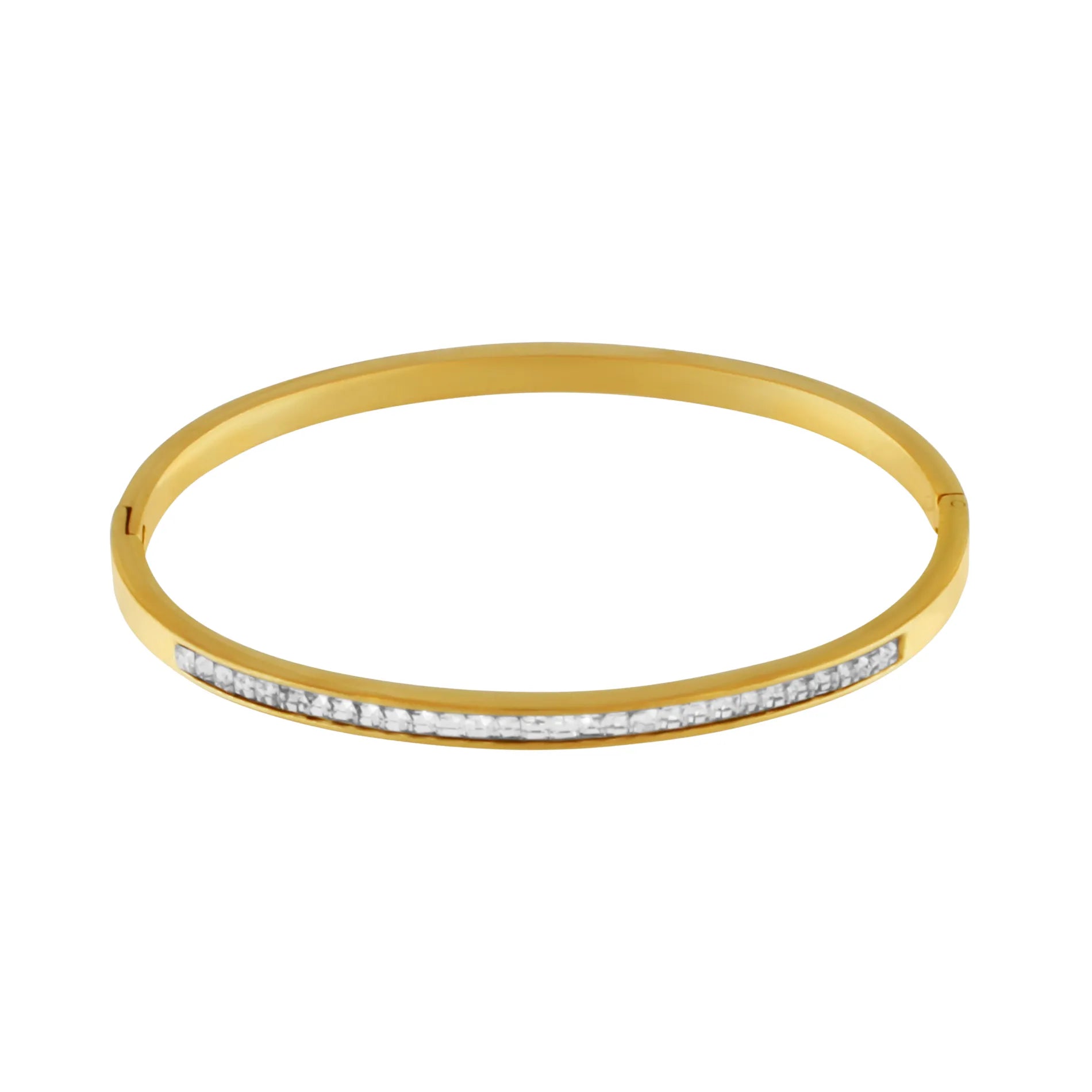 Joy Waterproof Slim CZ Bangle 18K Gold Plating, DNSK Copenhagen