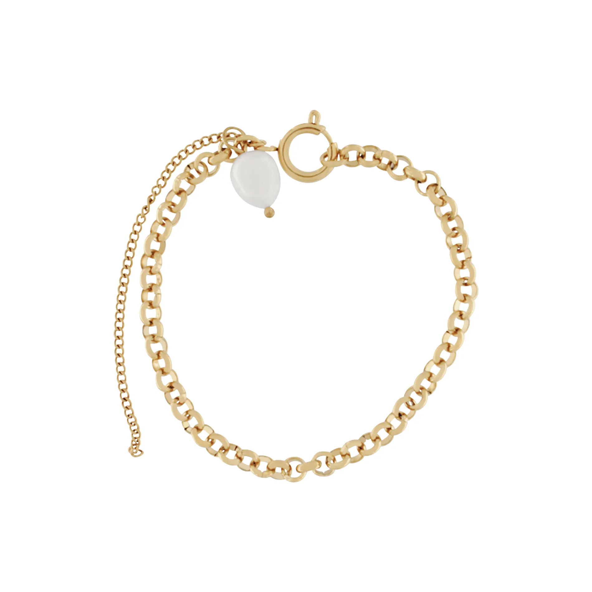 Joy Waterproof Link Pearl Bracelet 18K Gold Plating, Dansk Copenhagen