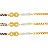 Joy Waterproof Infinity CZ Pearl Bracelet 18K Gold Plating, Dansk Copenhagen