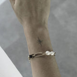 Joy Waterproof CZ & Pearl Link Bracelet 18K Gold Plating, Dansk Copenhagen