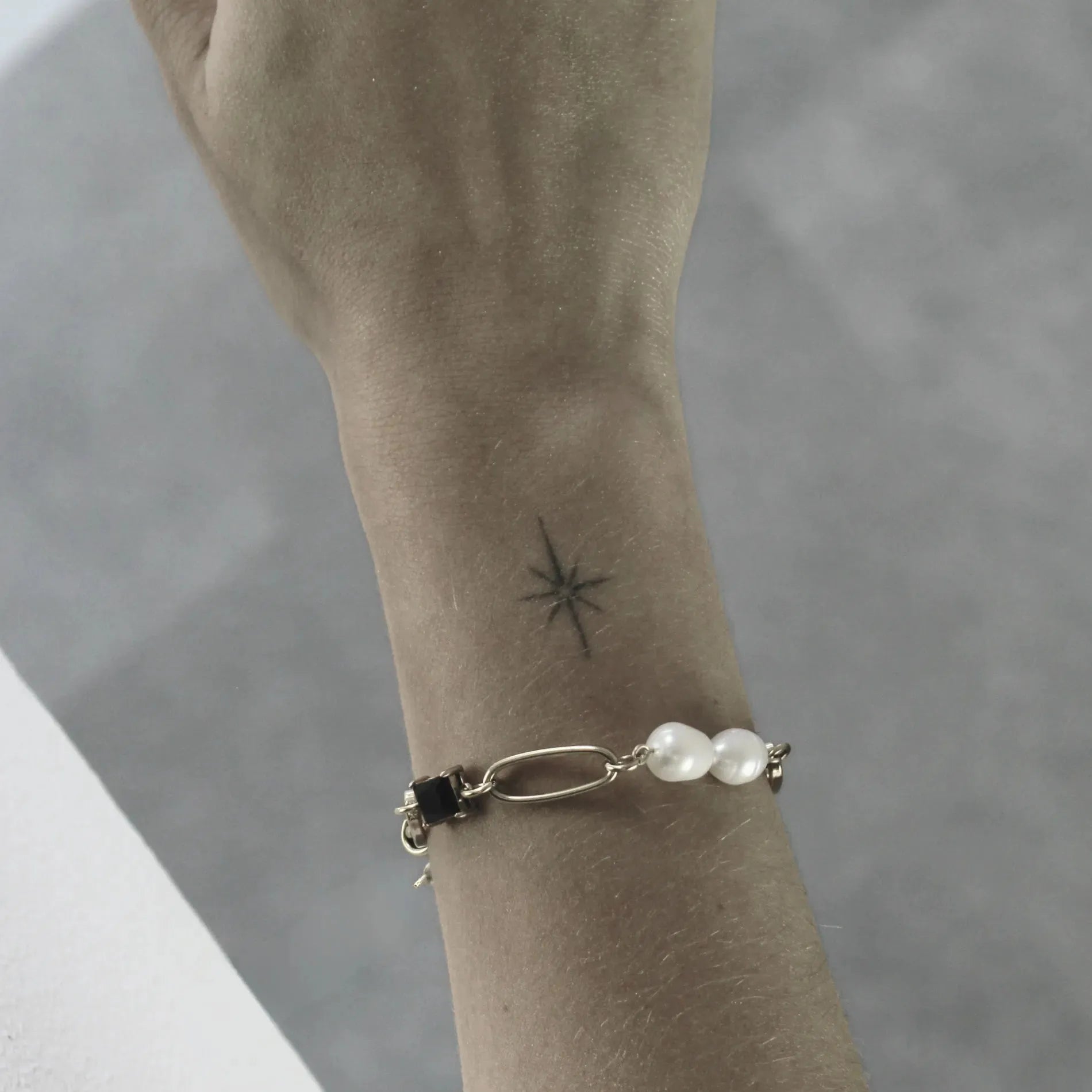 Joy Waterproof CZ & Pearl Link Bracelet 18K Gold Plating, Dansk Copenhagen