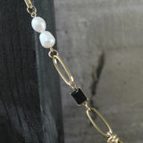 Joy Waterproof CZ & Pearl Link Bracelet 18K Gold Plating, Dansk Copenhagen