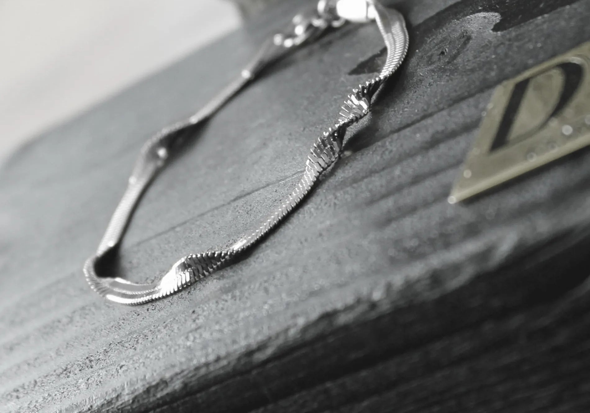 Passion Waterproof Twisted 2mm Herringbone Bracelet Silver Plating, Dansk Copenhagen